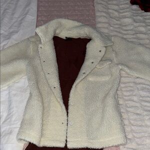 Women's Cream Sherpa Jacket